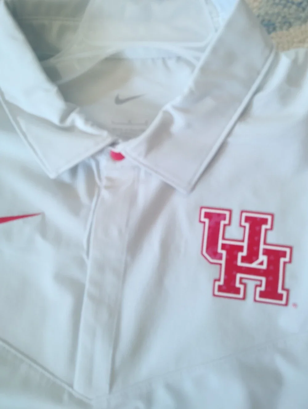 University Of Houston Golf Shirt UH Logo Men's Size Large White